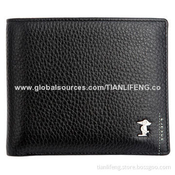 Leather wallets for business man, vertical section, fashion and simple
